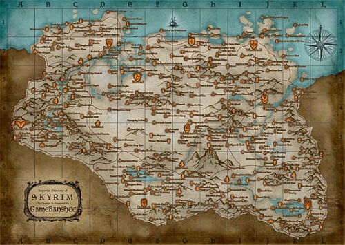 Íme a Skyrim teljes térképe