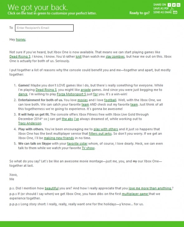 Xbox One - szexista levél