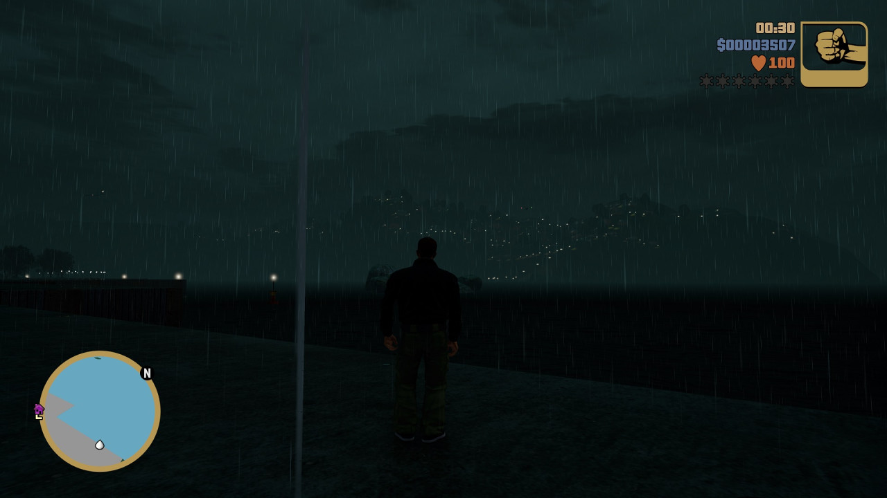 GTA 3 éjszakai esőzés