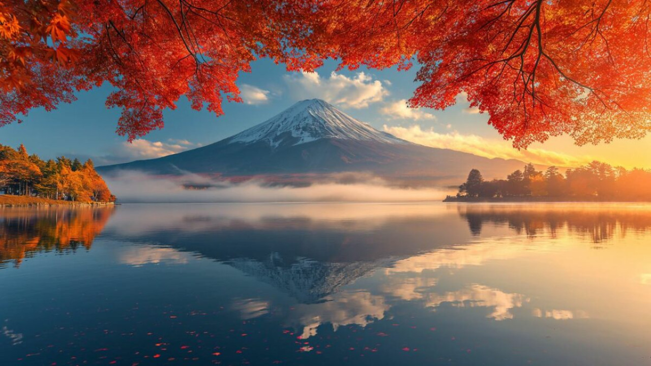 A varázslatos Fuji hegy, de vajon ez a kép a valódi hegyet mutatja vagy AI?