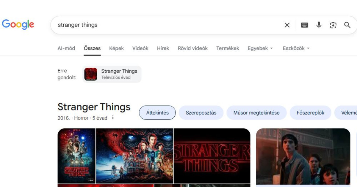 Most azonnal írd be a Google keresőjébe, hogy Stranger Things! 