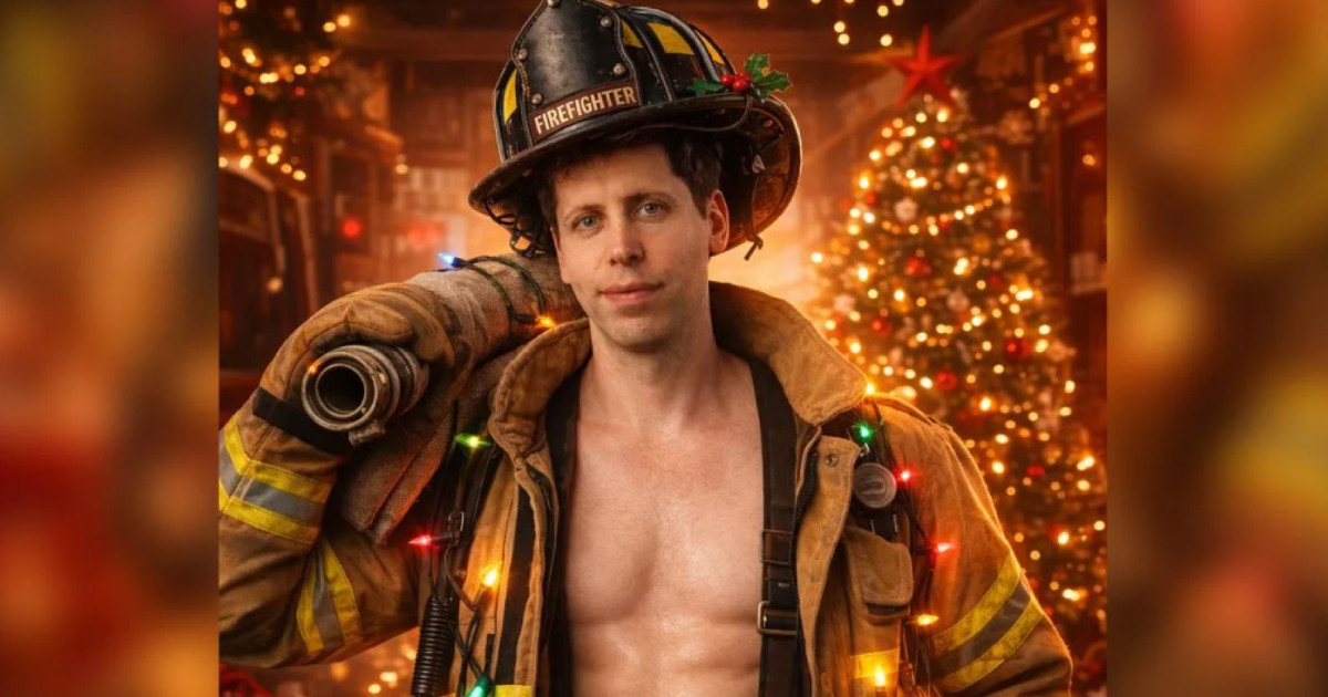 Szexi tűzoltós naptárat valaki? Sam Altman a ChatGPT képgenerátorával csinált magáról képet 