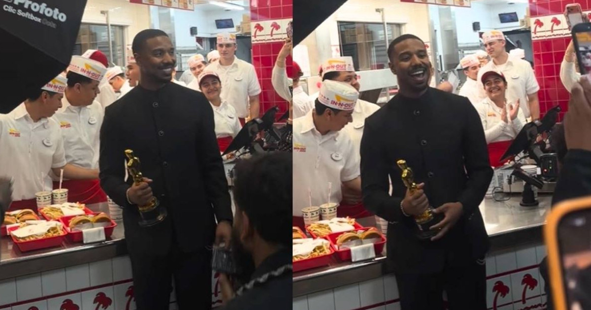 Oscar-szoborral a kezében ugrott be egy gyorsétterembe Michael B. Jordan