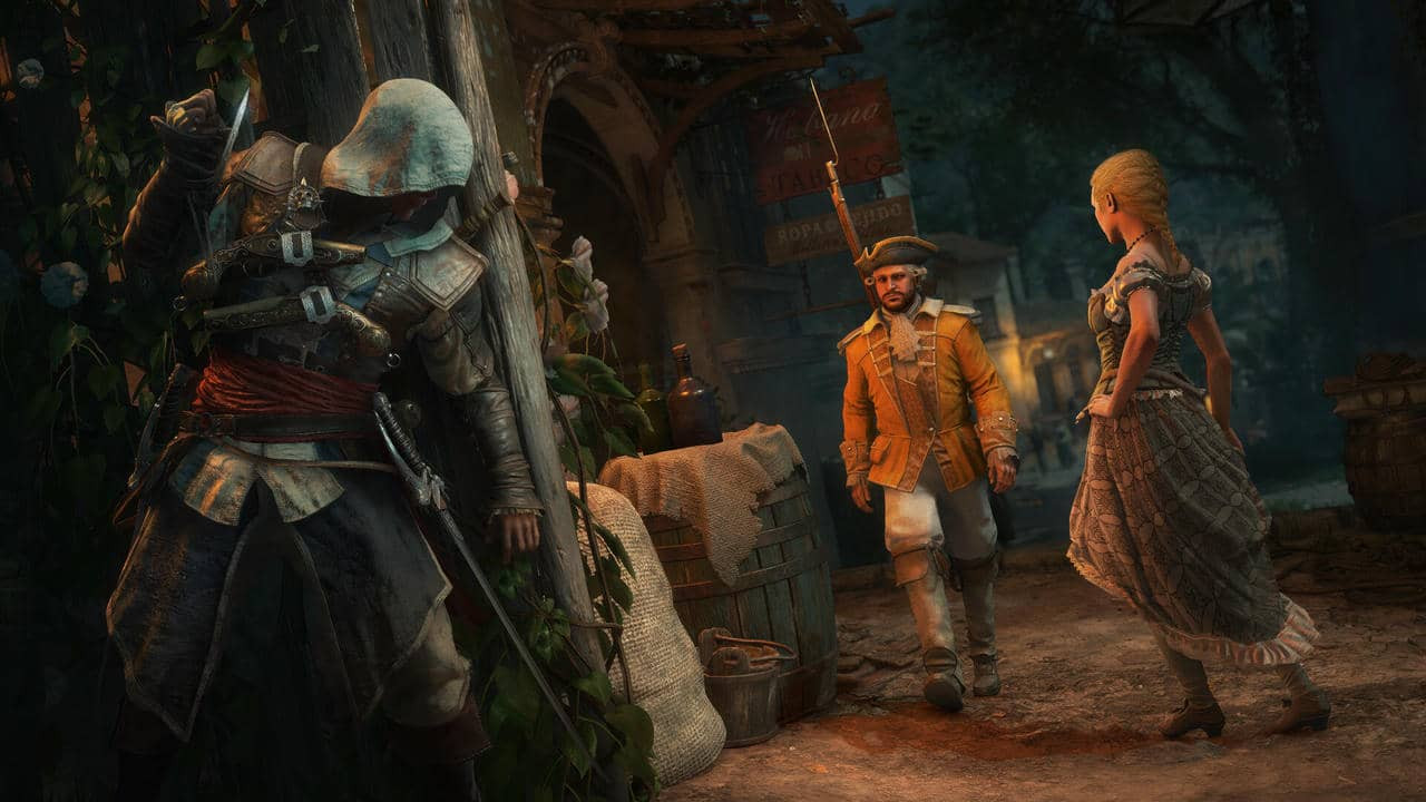 Bújkáló Edward Kenway az Assassin's Creed Black Flag Resyncedben - forrás: Ubisoft