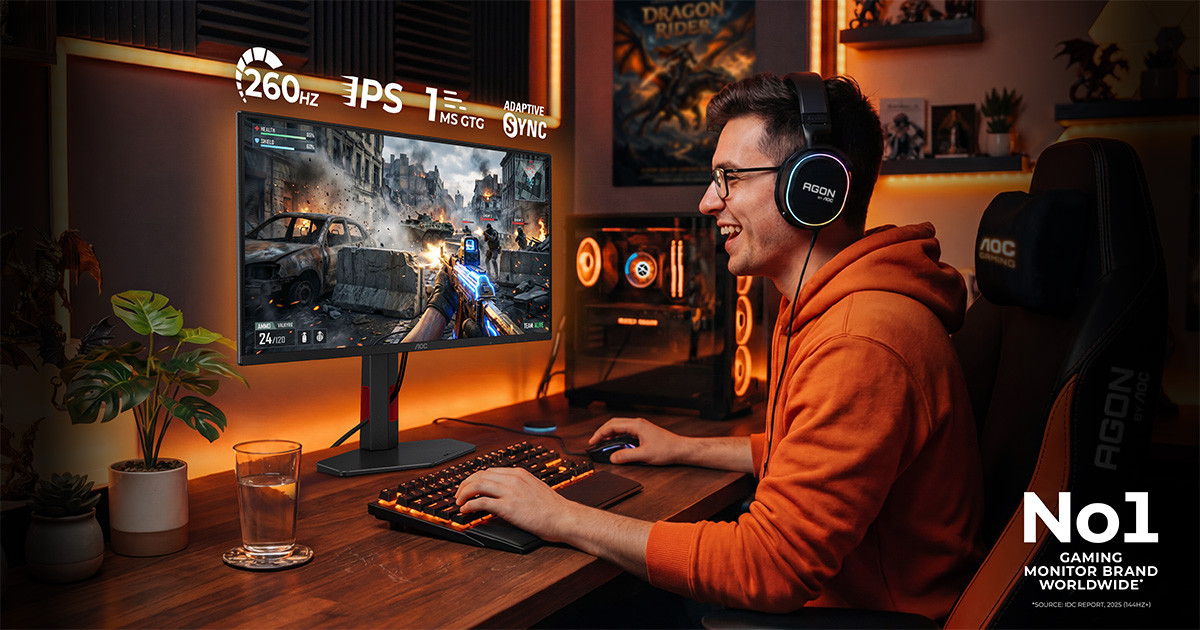 Profi esport monitor fillérekért – Itt az AOC legújabb, 260 Hz-es fenevadja