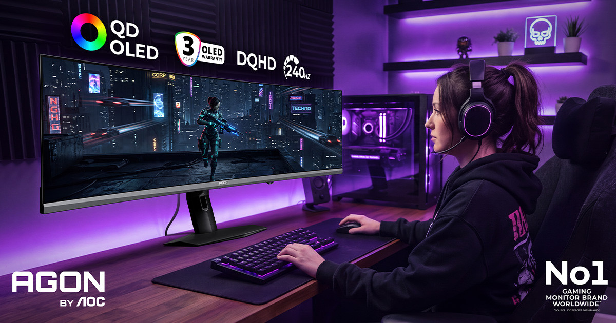 Ultraszéles és szuperszéles monitorokat villantott az AGON by AOC a Gamescomon