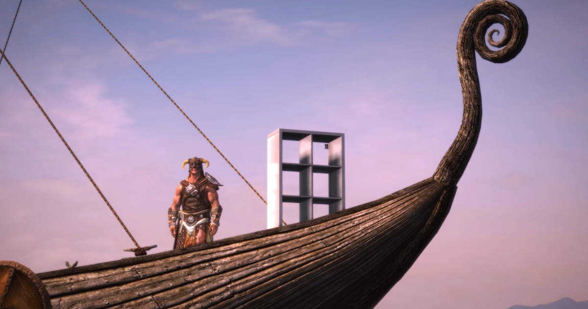 Berobbant a Skyrim legfurcsább hőse, íme KALLAX, a beszélő IKEA-polc