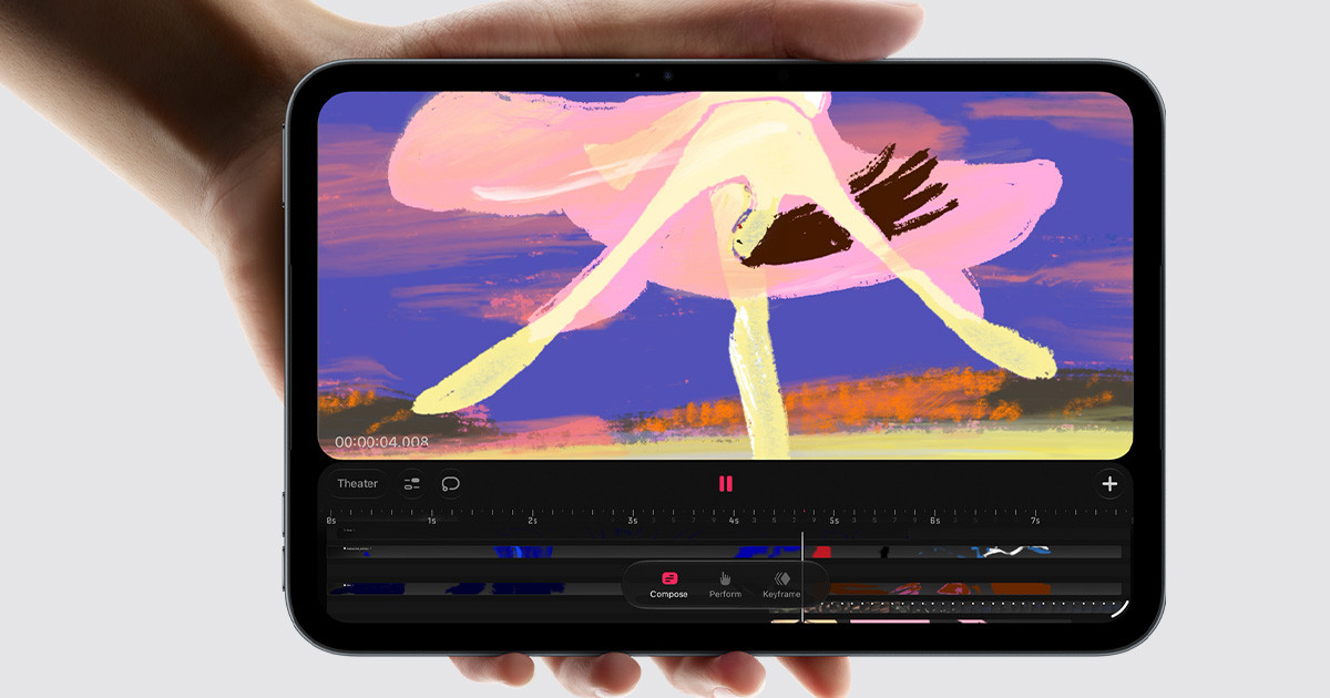 A 128 GB-os tárhely maradt, de már OLED virít az iPad mini elején
