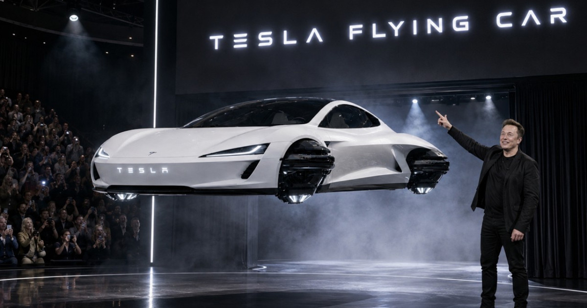 Nem csalás, nem ámítás, a Tesla megépítette az első repülő autó prototípusát!