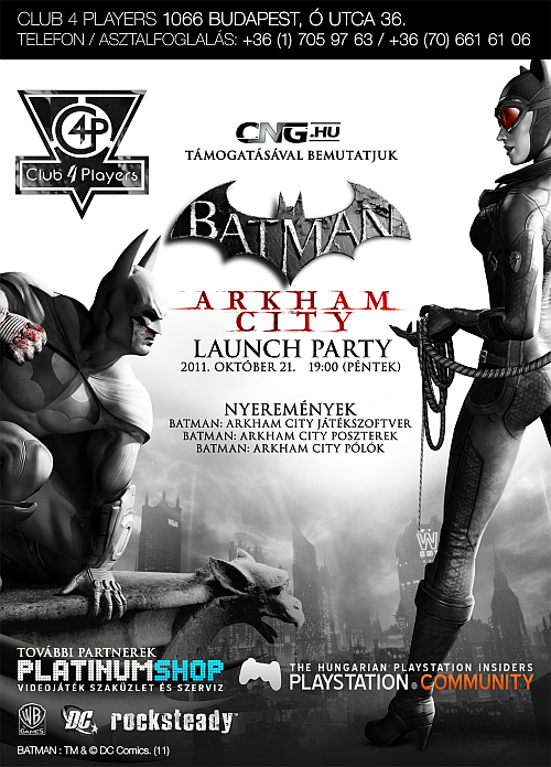 Batman Launch Party a Club 4 Playersben!