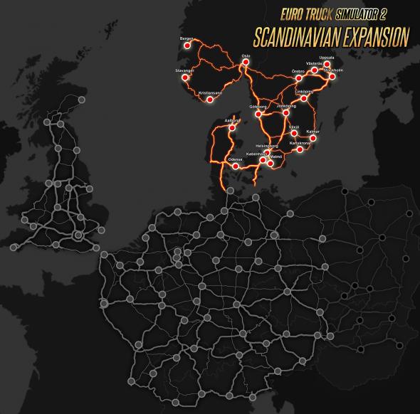 Euro Truck Simulator 2 - Scandinavia Map