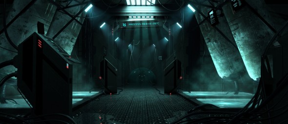 Sci-fi interior environment