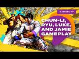 Street Fighter 6 Gameplay - Jamie, Ryu, Chun-Li, and Luke In Action tn